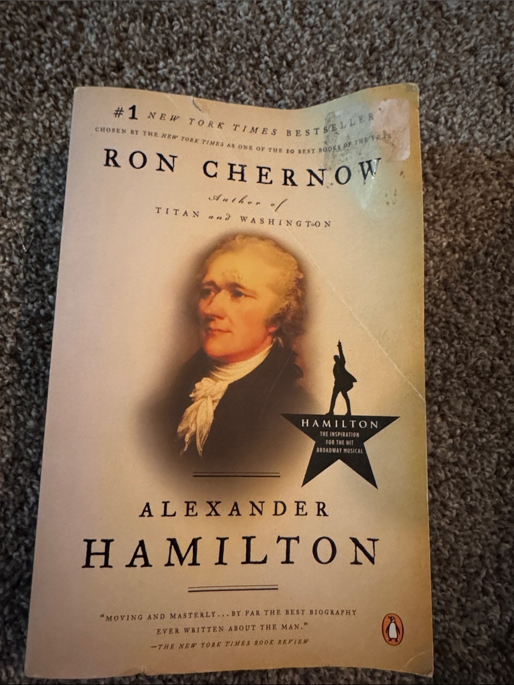 Hamilton Beige and Black Alexander Hamilton Coffee Table Book